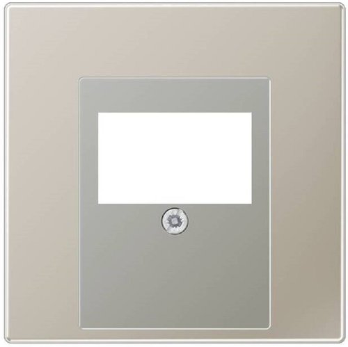 Лицевая панель Jung LS990 metal для 2-м. розетки USB/аудио сталь фото Лицевая панель Jung LS990 metal для 2-м. розетки USB/аудио сталь картинка